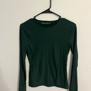 Abercrombie & Fitch Dark Green Long Sleeve Tee